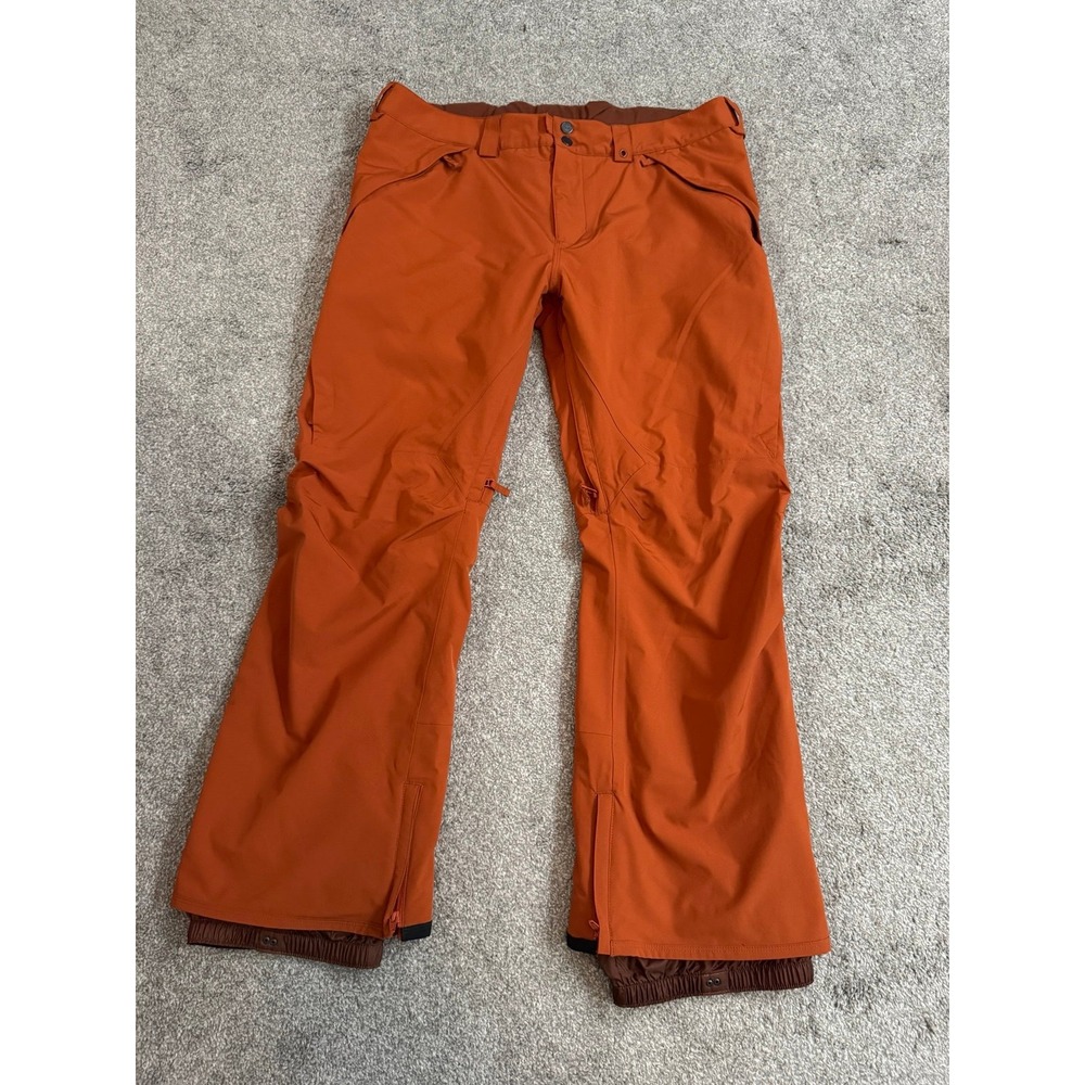 Burton Mens Snowboard Ski Pants Lined Waterproof Orange XXL